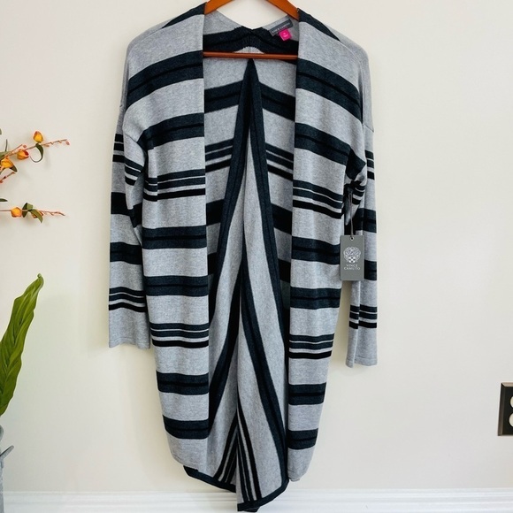 Vince Camuto Striped Duster Cardigan XS - Picture 5 of 12